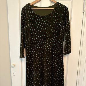 Olive/teal velvet dress from Gudrun Sjoden